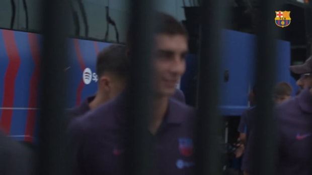 First training of Barça in Miami with Aguero and Henry